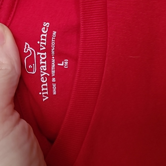 Vineyard Vines red whale Logo long sleeved youth Large t-shirt excellent conditi - Picture 4 of 9